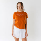 Texas Embroidered Tee, Burnt Orange