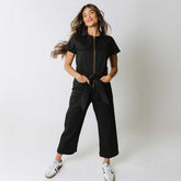 Hamptons Jumpsuit, Black Canvas