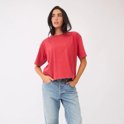 Perfect Oversized Cotton Tee, Red