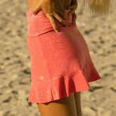 Pink Sparkle High-Waisted Swim Skirt