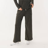 Lounge Pants, Black and White Stripe