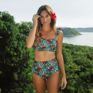 Costa Floral High-Waisted Bottoms