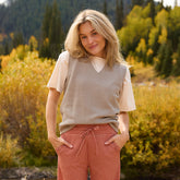 Atlas Ribbed Vest, Chestnut