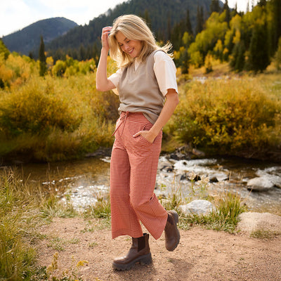 Atlas Ribbed Vest, Chestnut