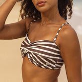 Braid Bandeau, Cream Cocoa Stripe
