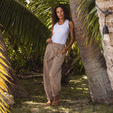 Balloon Pants, Brown Gingham