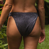 Showgirl Bikini Bottoms, Black Sparkle