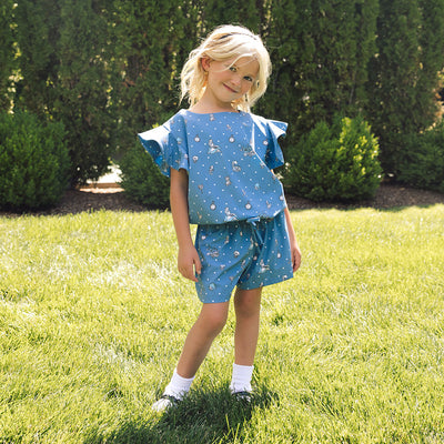Mini Disney 9 to 9 Romper, Alice Dot