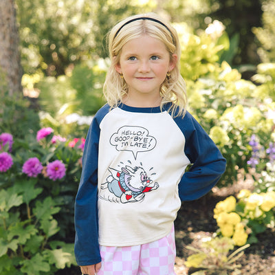 Mini Disney Baseball Tee, White Rabbit