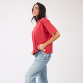 Perfect Oversized Cotton Tee, Red