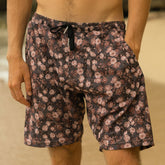 Wind and Sea Shorts, Walnut Micro Floral