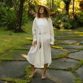 Cascade Tie Cover-Up Long, White