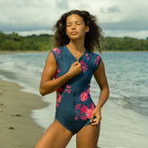 Tuxedo One-Piece, Suva Floral