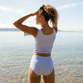 Sand Bar Blue Ruched Midi Bottoms