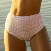 Lavender Houndstooth Ruched Midi Bottoms