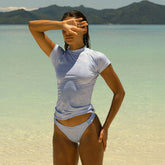 Wave Rider Rash Guard, Sand Bar Blue