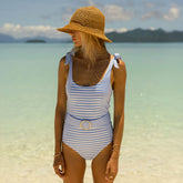 The Dipper One-Piece, Sand Bar Blue