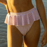 Lavender Houndstooth Peplum Bikini Bottoms