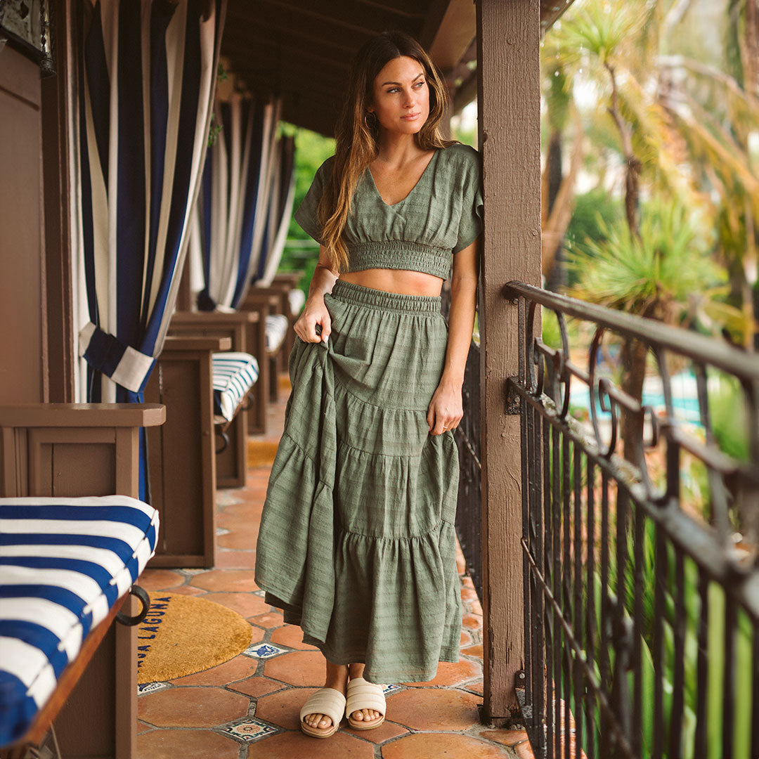 Maxi Skirt, Sage - Albion