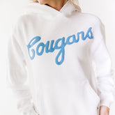 BYU Relaxed Hoodie, White - Cougars