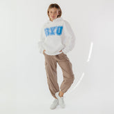 BYU Relaxed Hoodie, White - BYU