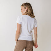 Ribbed Basic Tee, White