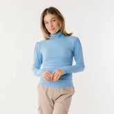 Tessa Long Sleeve, Bright Blue Rib