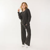 Lounge Pants, Black and White Stripe