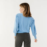 Serena Top, Bright Blue Rib