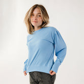 Serena Top, Bright Blue Rib