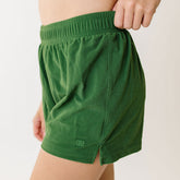 Track Shorts, Palm Green Terry