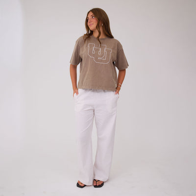 Utah Perfect Oversized Tee, Brown - UU