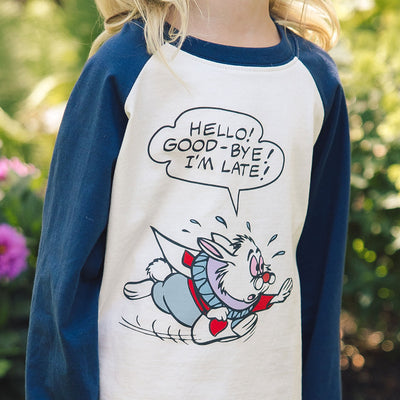 Mini Disney Baseball Tee, White Rabbit
