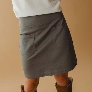 Canvas Skirt, Grey Canvas