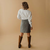 Canvas Skirt, Grey Canvas