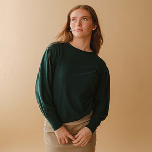Serena Top, Forest Green