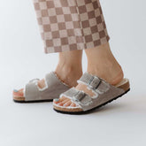 Birkenstock Arizona Shearling-Stone