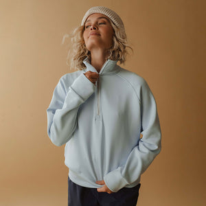Oxford Zip-Up, Ice Blue