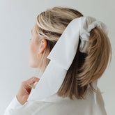 Texas Bow Scrunchie, White