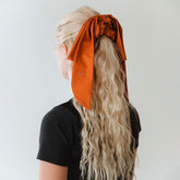 Texas Bow Scrunchie, Burnt Orange