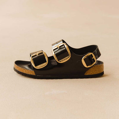 Birkenstock Milano Big Buckle-High Shine Black