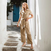 City Jumpsuit, Brown Canvas