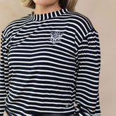 BYU Coco Long Sleeve Tee, Navy Stripe