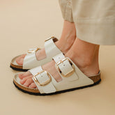 Birkenstock Arizona Big Buckle-High Shine Ecru