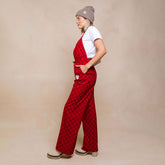 Utah Audrey Trouser Overalls, Crimson Check