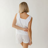 White Eyelet Tank