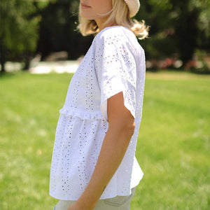 Baby Doll Blouse, White