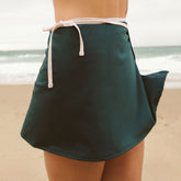 Steel Blue Piped Swim Skirt