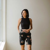 Rose Black Bermuda Shorts