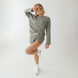 Cottage Pullover, Heather Grey